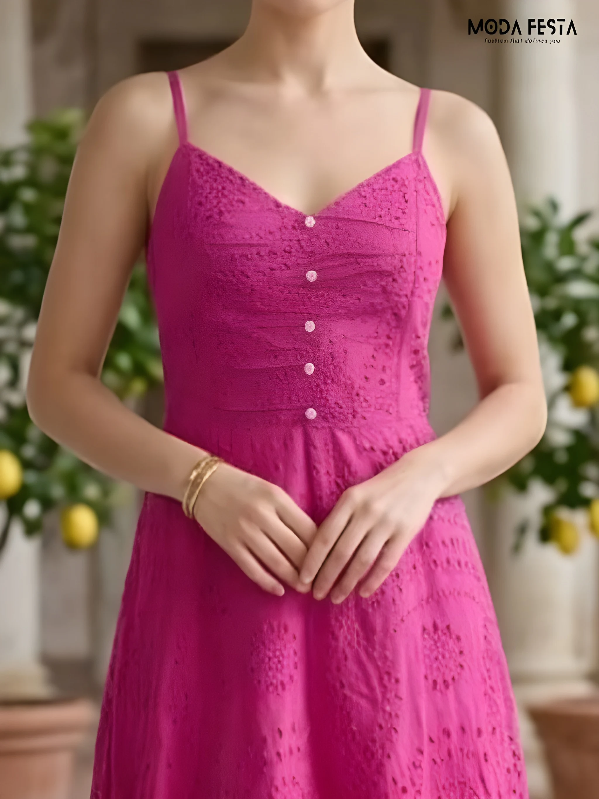 ModaFesta -chikan-spaghetti-dress- pink
